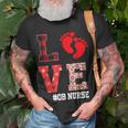 Ob Nurse Love Valentines Day Leopard Plaid Hearts Nursing T-shirt Gifts for Old Men