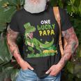 One Lucky Papa St Patricks Day T-Rex Leprechaun T-Shirt Gifts for Old Men