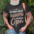 Opa Geburtstag Vatertag T-Shirt, Lustiger Spruch für Großvater Geschenke für alte Männer