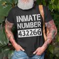 Orange Prisoner Costume Jail Break Outfit Lazy Halloween Unisex T-Shirt Gifts for Old Men