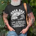 Orca Dad Like A Regular Dad Funny Orca Father’S Day Long SleeveUnisex T-Shirt Gifts for Old Men