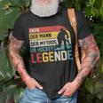 Papa Hockey Legende T-Shirt, Retro Hockeyspieler Design Geschenke für alte Männer