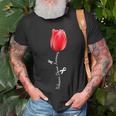 Parkinson Disease Awareness Tulip April Month Unisex T-Shirt Gifts for Old Men