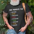 Perfekte Tag Zum Zocken Gaming Konsole Gamer T-Shirt Geschenke für alte Männer