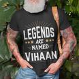 Personalisiertes Legends Are Named Vihaan T-Shirt, Sternen-Design Geschenke für alte Männer