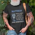 Personalisiertes Matthias T-Shirt mit Löwenmotiv & inspirierendem Zitat Geschenke für alte Männer