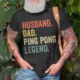 Mens Ping Pong Husband Dad Table Tennis Legend Vintage T-Shirt Gifts for Old Men