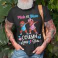 Pink Or Blue Cousin Loves You Black Baby Gender Reveal Party Unisex T-Shirt Gifts for Old Men