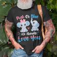 Pink Or Blue We Always Love You Funny Elephant Gender Reveal Unisex T-Shirt Gifts for Old Men