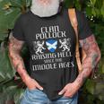 Pollock Scottish Family Scotland Name Clan Lion T-shirt Gifts for Old Men
