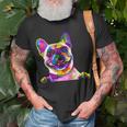 Pop Art Bulldog Gifts Mom Dog Dad Frenchie Unisex T-Shirt Gifts for Old Men
