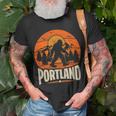 Portland Oregon National Park Travel Bigfoot Portland Maine T-Shirt Gifts for Old Men