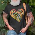 Pretty 60S 70S Hippie Peace Love Heart Peace Sign Unisex T-Shirt Gifts for Old Men