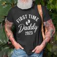 Promoted To Daddy Est 2023 First Time Dad Fathers Day T-Shirt Gifts for Old Men