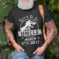 Promoted To Uncle Again 2023 Soon To Be Uncle Again Gift For Mens Unisex T-Shirt Gifts for Old Men