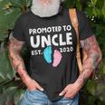 Promoted To Uncle Est 2020 Pregnancy New Uncle Gift Unisex T-Shirt Gifts for Old Men