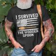 Proud Adult Spoon Survivor I Survived The Wooden Spoon Unisex T-Shirt Gifts for Old Men