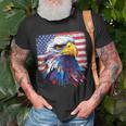 Proud American Patriotic Eagle Usa Flag 4Th July Fathers Day T-shirt Gifts for Old Men