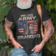 Proud Army Grandad America Flag Us Military Pride Unisex T-Shirt Gifts for Old Men