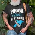 Proud Dad Of A T1d Hero Type 1 Diabetes Dad Awareness Unisex T-Shirt Gifts for Old Men