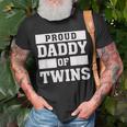 Proud Daddy Of Twins Father Twin DadUnisex T-Shirt Gifts for Old Men