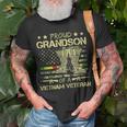 Proud Grandson Of A Vietnam Veteran American Flag Unisex T-Shirt Gifts for Old Men