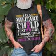Proud Patriotic Military Brat Military Child Month Purple Up Unisex T-Shirt Gifts for Old Men