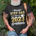 Proud Step Dad Of A Class Of 2023 Seniors Graduation 23 Unisex T-Shirt Gifts for Old Men