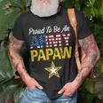 Proud To Be An Army Papaw Military Pride American Flag Unisex T-Shirt Gifts for Old Men