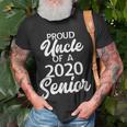 Proud Uncle Of A 2020 Senior High School Graduate Gift Unisex T-Shirt Gifts for Old Men