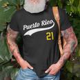 Puerto Rico Baseball 21 For Santurce Baseball Fans Unisex T-Shirt Gifts for Old Men