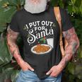 I Put Out For Santa Christmas Cookies And Milk V2T-shirt Gifts for Old Men
