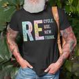 Recycle Reuse Renew Rethink Tie Dye Environmental Activism Unisex T-Shirt Gifts for Old Men