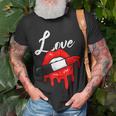 Red Lipstick Lips Love Valentines Day Make Up Valentines T-Shirt Gifts for Old Men