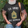 Retired Army Sergeant First Class Military Veteran Retiree T-shirt Gifts for Old Men