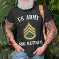 Retired Army Staff Sergeant Military Veteran Retiree T-shirt Gifts for Old Men