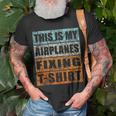 Retro Aircraft Mechanic Airplanes Technician Engineer Planes Unisex T-Shirt Gifts for Old Men