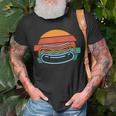 Retro Burger Sunset T-Shirt für Herren – Vintage Design Schwarz Geschenke für alte Männer