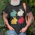 Retro Easter Bunny Rabbit Vintage Men Dad Kids Women V2 T-Shirt Gifts for Old Men