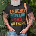 Retro Fathers Day Dad The Legend Husband Dad Grandpa Unisex T-Shirt Gifts for Old Men