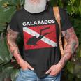 Retro Galapagos Islands Scuba Dive Vintage Dive Flag Diving T-shirt Gifts for Old Men
