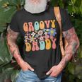 Retro Groovy Daddy Birthday Matching Family Party Father Day Unisex T-Shirt Gifts for Old Men
