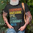Retro Legendär Seit Februar 1973 50 Jahre Alt T-Shirt Geschenke für alte Männer