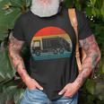 Retro Recycling Trash Garbage Truck Sunset Old School Party Unisex T-Shirt Gifts for Old Men