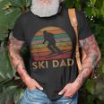 Mens Retro Ski Dad Sunset Winter Skiing Daddy Father Skier T-Shirt Gifts for Old Men