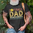 Retro Softball Dad Like A Baseball Dad But With Bigger Balls Gift For Mens Unisex T-Shirt Gifts for Old Men