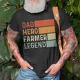 Retro-Sonnenuntergang-Bauer-Vati T-Shirt Geschenke für alte Männer