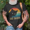 Retro Vintage Cat Daddy Funny Cat Dad Gifts Fathers Day Unisex T-Shirt Gifts for Old Men