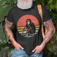 Retro Vintage Chimpanzee Monkey Wild Forest Animal Unisex T-Shirt Gifts for Old Men