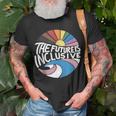 Retro Vintage The Future Is Inclusive Lgbt Gay Rights Pride Unisex T-Shirt Gifts for Old Men